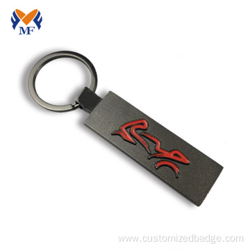 Metal creation date keychain for car